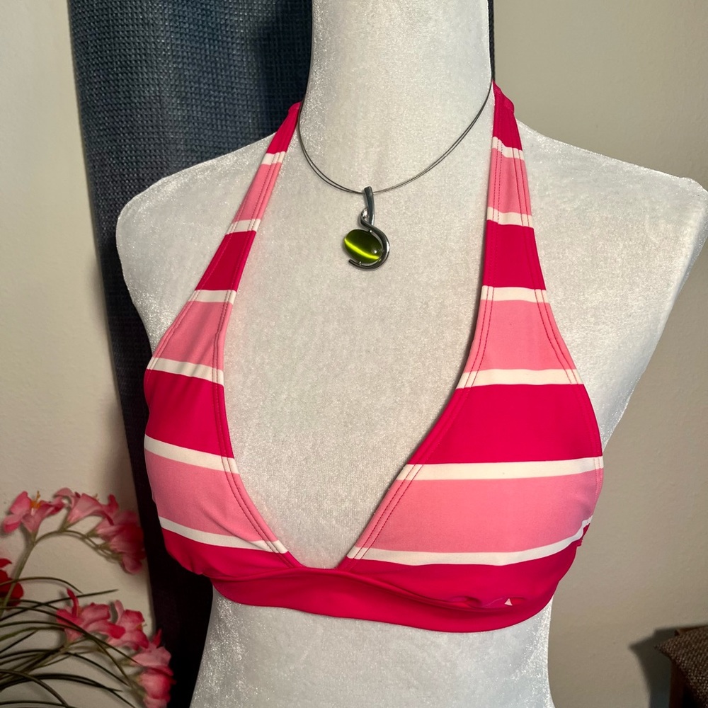 ARIZONA Pink Multi-Striped Swim Top